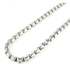 925 White Sterling Silver Box Link Chain 16-26 Inch 3.5mm