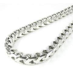 925 White Sterling Silver Franco Link Chain 20-30 Inch 5mm