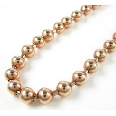 925 Rose Sterling Silver Ball Link Chain 36 Inch 6mm
