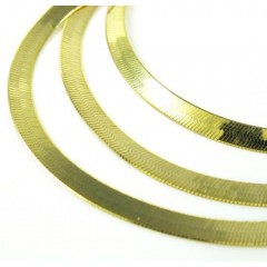 10k Yellow Gold Herringbone Chain 18-22 Inch 3.50mm