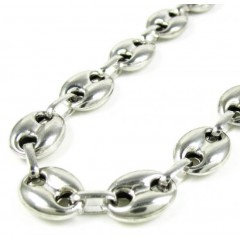 925 White Sterling Silver Gucci Link Chain 16-36 Inch 11mm