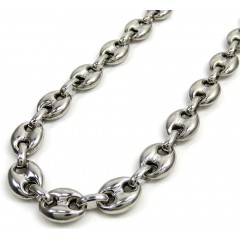 925 White Sterling Silver Gucci Link Chain 16-36 Inch 11mm