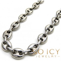 14k White Gold Gucci Link Chain 28 Inch 7mm 