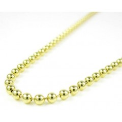 14k Yellow Gold Smooth Ball Link Chain 20-26 Inch 2.5mm