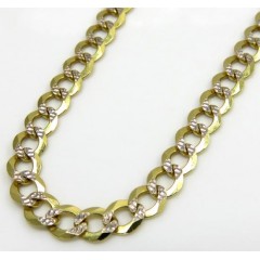 10k Yellow Gold Diamond Cut Cuban Link Chain 18-26 Inch 3.75mm