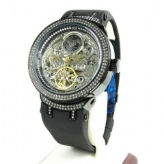Joe Rodeo Master Black Automatic Diamond Watch 2.20ct