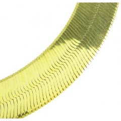10k Yellow Gold Wide Herringbone Chain 24 Inch 15mm