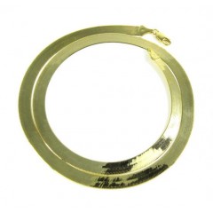 10k Yellow Gold Herringbone Chain 22-24 Inch 8mm