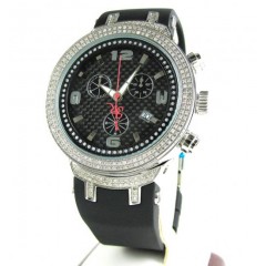 Mens Joe Rodeo White Stainless Steel Diamond Master Watch 2.20ct Jjm92