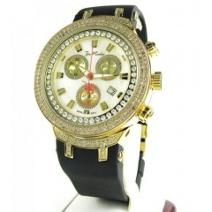 Mens Joe Rodeo Yellow Stainless Steel Diamond Master Watch 2.20ct Jjm87