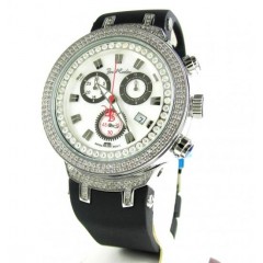 Mens Joe Rodeo White Stainless Steel Diamond Master Watch 2.20ct Jjm86