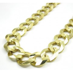 10k Yellow Gold Thick Cuban Chain 22-36 Inch 11.5mm