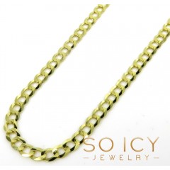 10k Yellow Gold Skinny Cuban Chain 16-30