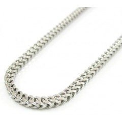10k White Gold Franco Chain 18-36 Inch 2.2mm