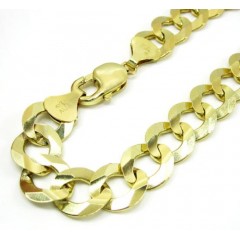 10k Yellow Gold Large Cuban Bracelet 8.75