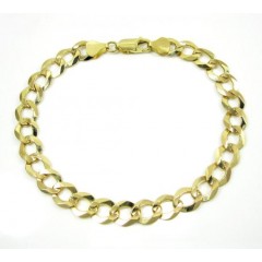 10k Yellow Gold Cuban Bracelet 8.50 Inch 8mm 
