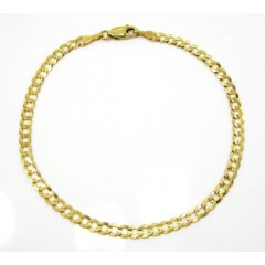 10k Yellow Gold Cuban Bracelet 8 Inch 3.65mm