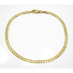 10k Yellow Gold Cuban Bracelet 8 Inch 3.2mm 