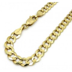 10k Yellow Gold Cuban Bracelet 8.5 Inch 4.75mm 