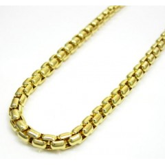 14k Yellow Gold Italian Box Chain 22-30 Inch 3.5mm