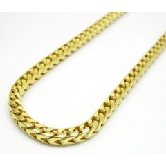 14k Yellow Gold Solid Tight Franco Link Chain 20-30 Inch 3mm