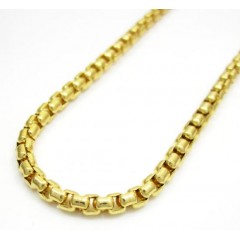 14k Yellow Gold Solid Box Link Chain 16-22 Inch 2.5mm