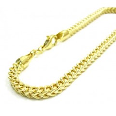 10k Yellow Gold Franco Link Bracelet 8.50 Inch 3.7mm