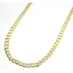 10k Yellow Gold Diamond Cut Cuban Link Chain 16-24 Inch 2.2mm