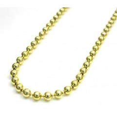 10k Yellow Gold Combat Ball Link Chain 20-26 Inch 2.2mm