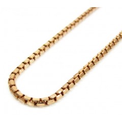 14k Rose Gold Hexagon Box Link Chain 16-30 Inch 2.3mm