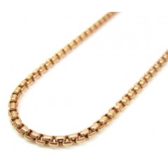 14k Rose Gold Box Link Chain 16-30 Inch 1.8mm