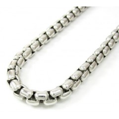 14k White Gold Box Link Chain 18-30 Inch 5mm