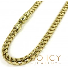14k Yellow Gold Solid Tight Franco Link Chain 20-30 Inch 3.5mm