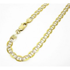 10k Yellow Gold Solid Diamond Cut Mariner Bracelet 8.50 Inch 4.2mm 