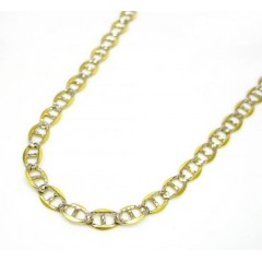 10k Yellow Gold Solid Diamond Cut Mariner Link Chain 16-22 Inch 3mm