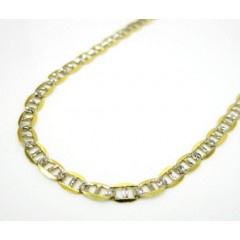 10k Yellow Gold Solid Skinny Diamond Cut Mariner Link Chain 16-26 Inch 2.5mm