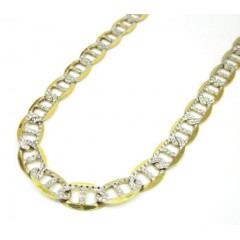 10k Yellow Gold Solid Diamond Cut Mariner Link Chain 26 Inch 6mm