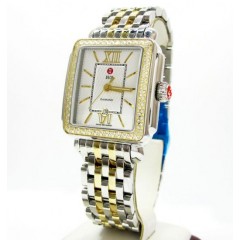 Ladies Michelle Deco Two Tone Stainless Steel Diamond Watch 0.60ct