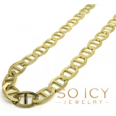 10k Yellow Gold Solid Mariner Link Chain 22-30 Inch 9.3mm