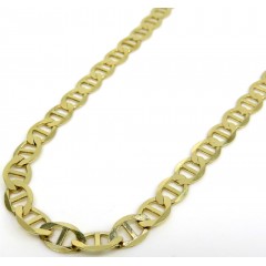 10k Yellow Gold Solid Mariner Link Chain 18-24 Inch 4mm