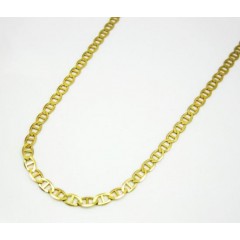 10k Yellow Gold Solid Mariner Link Chain 16-24 Inch 2.5mm