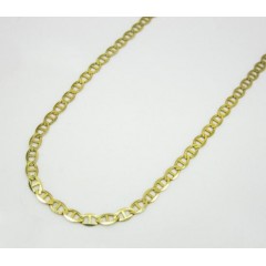 10k Yellow Gold Solid Skinny Mariner Link Chain 18-24 Inch 2mm