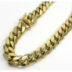 10k Yellow Gold Thick Miami Bracelet 8.50