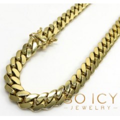 10k Yellow Gold Thick Miami Chain 20-30