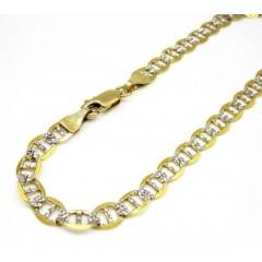 10k Yellow Gold Solid Diamond Cut Mariner Bracelet 8.50 Inch 5mm