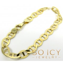 10k Yellow Gold Solid Mariner Bracelet 8.50 Inch 7.5mm