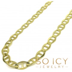 10k Yellow Gold Solid Thick Mariner Link Chain 20-26 Inch 7.5mm