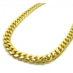 10k Yellow Gold Thick Miami Link Chain 20-32 Inch 11.5mm