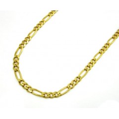 10k Yellow Gold Solid Figaro Link Chain 18-24 Inch 2.2mm