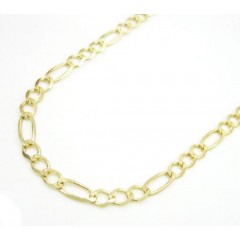 10k Yellow Gold Solid Figaro Link Chain 16-24 Inch 2.8mm